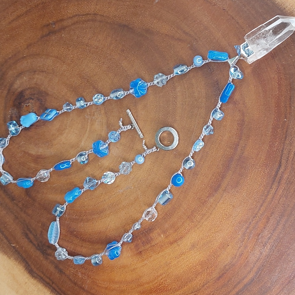 Handcrafted Quartz Crystal Necklace by Rust Belt Raised - Picture 8 of 16